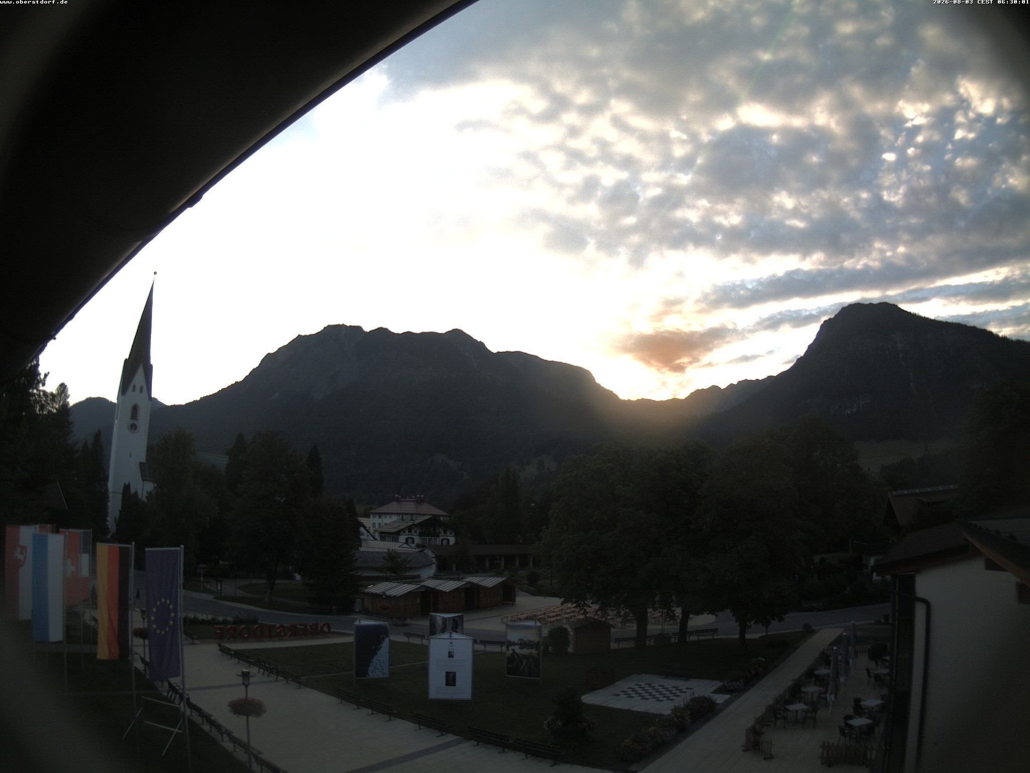 Archived image Webcam St. John's Church Oberstdorf