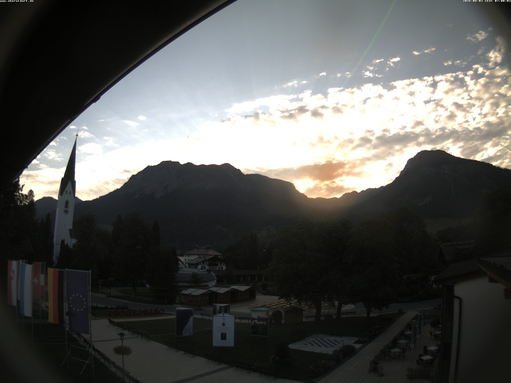 Archived image Webcam St. John's Church Oberstdorf
