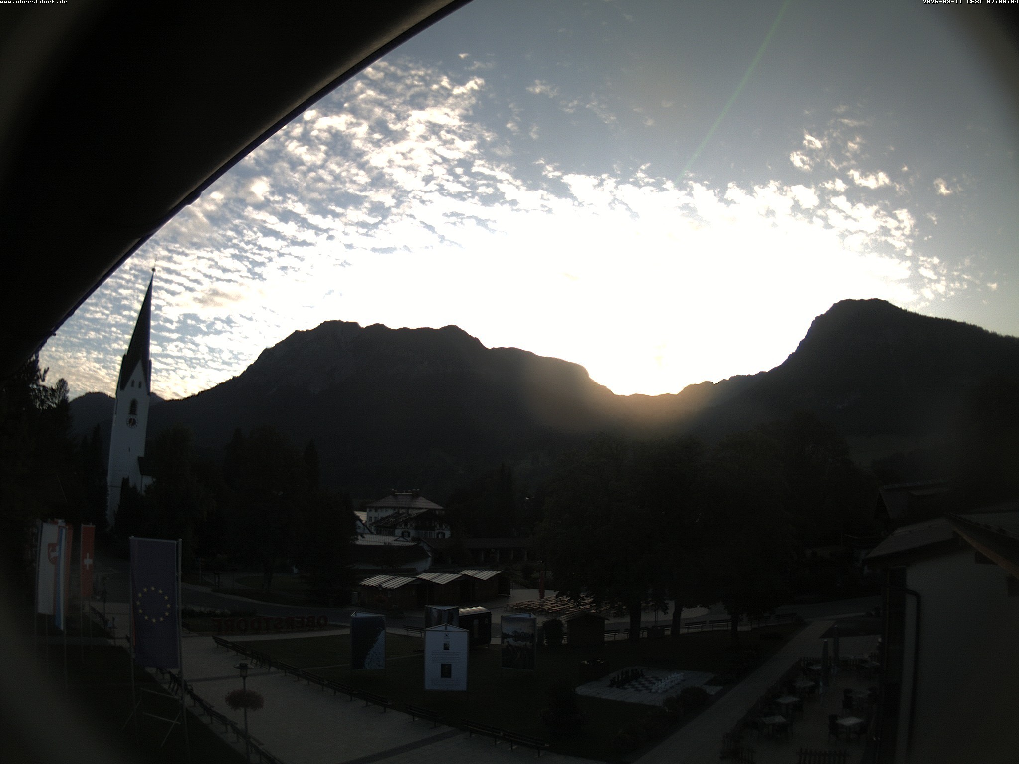 Archived image Webcam St. John's Church Oberstdorf