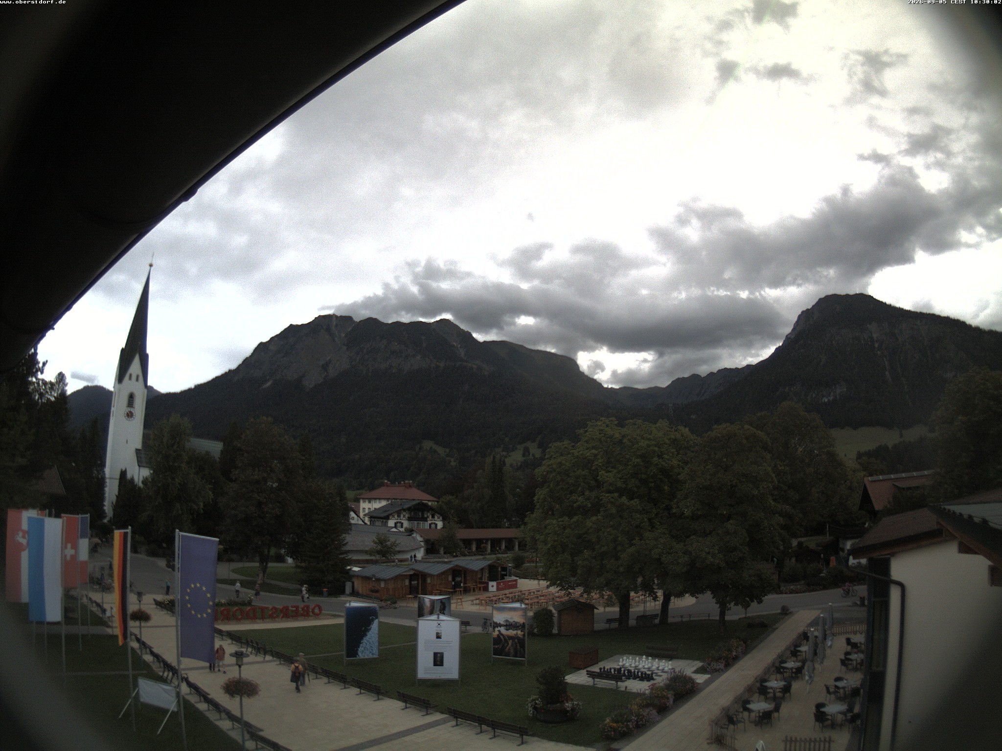 Archived image Webcam St. John's Church Oberstdorf
