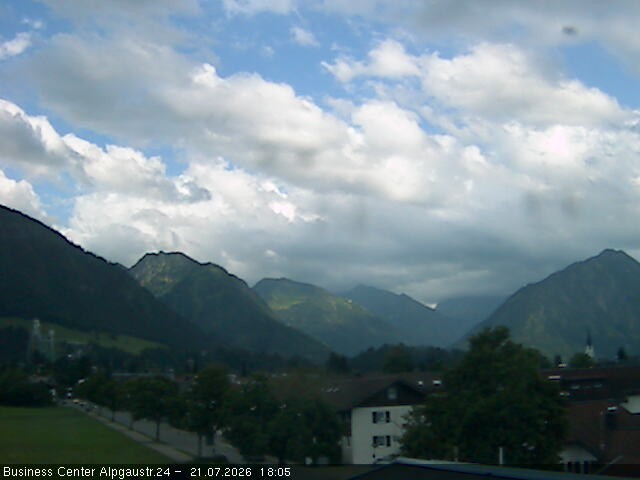 Archiv Foto Webcam Ortseingang Oberstdorf