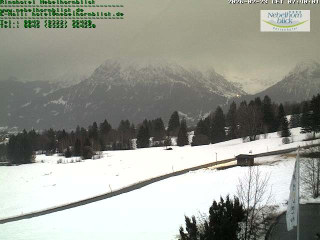 Archived image Webcam Hotel Nebelhornblick