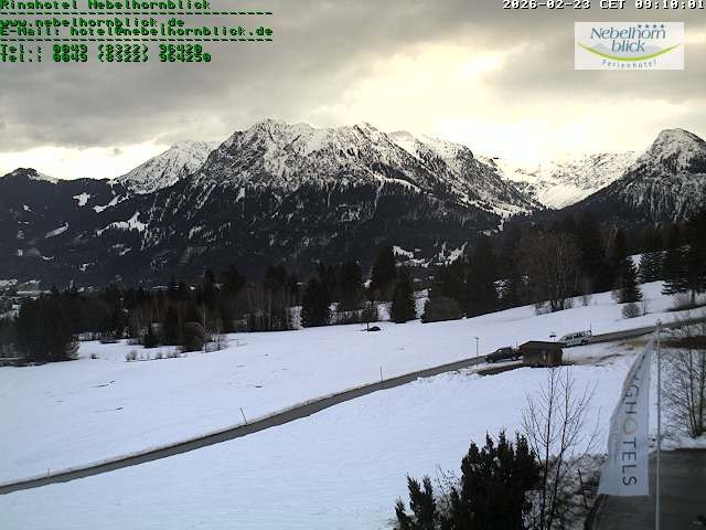 Archived image Webcam Hotel Nebelhornblick