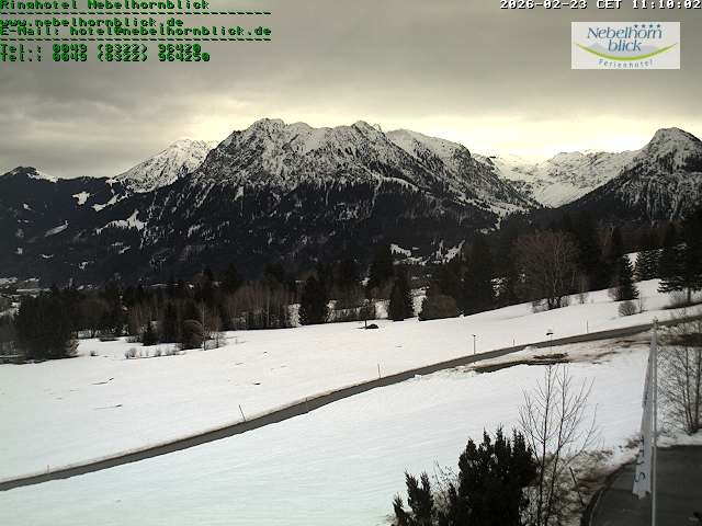 Archived image Webcam Hotel Nebelhornblick