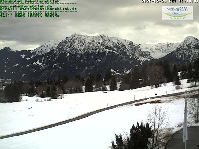 Archived image Webcam Hotel Nebelhornblick