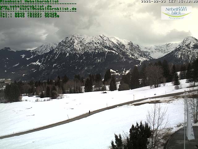 Archived image Webcam Hotel Nebelhornblick