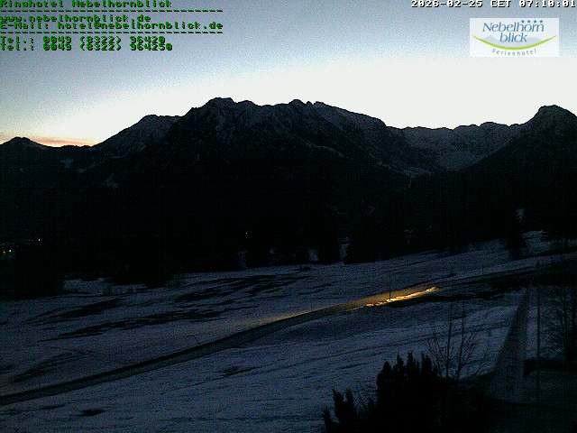Archived image Webcam Hotel Nebelhornblick