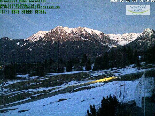 Archived image Webcam Hotel Nebelhornblick