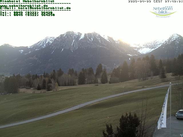 Archived image Webcam Hotel Nebelhornblick