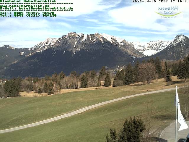 Archived image Webcam Hotel Nebelhornblick