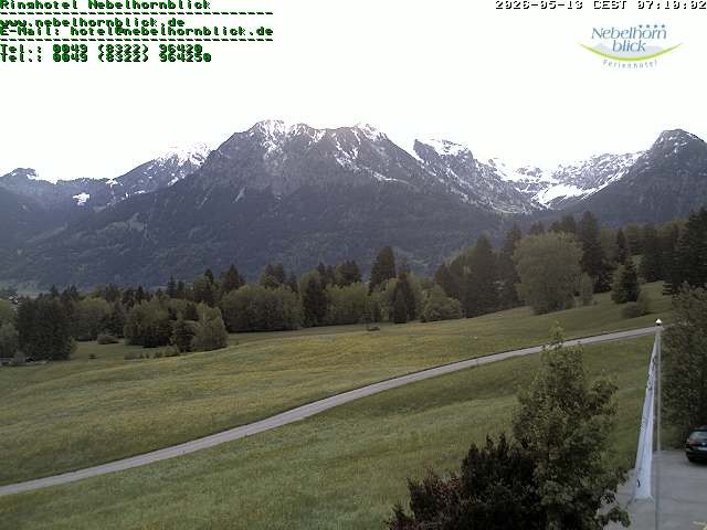 Archived image Webcam Hotel Nebelhornblick