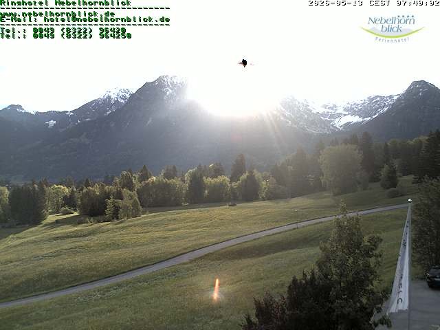 Archived image Webcam Hotel Nebelhornblick