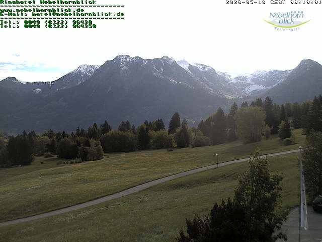 Archived image Webcam Hotel Nebelhornblick
