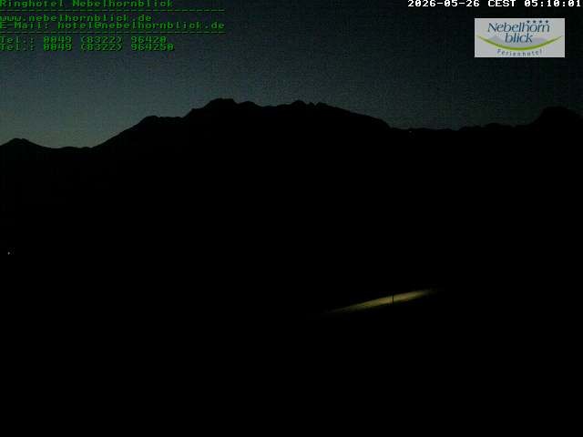 Archived image Webcam Hotel Nebelhornblick