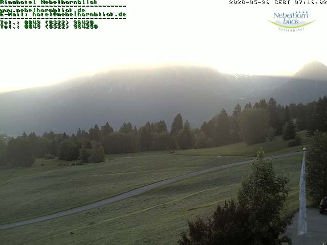 Archived image Webcam Hotel Nebelhornblick