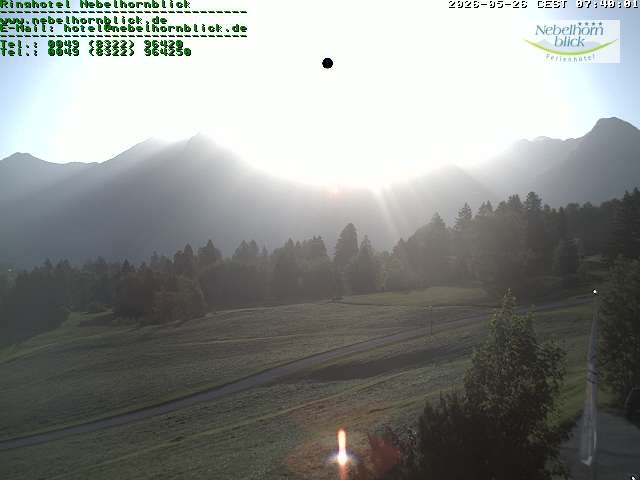 Archived image Webcam Hotel Nebelhornblick