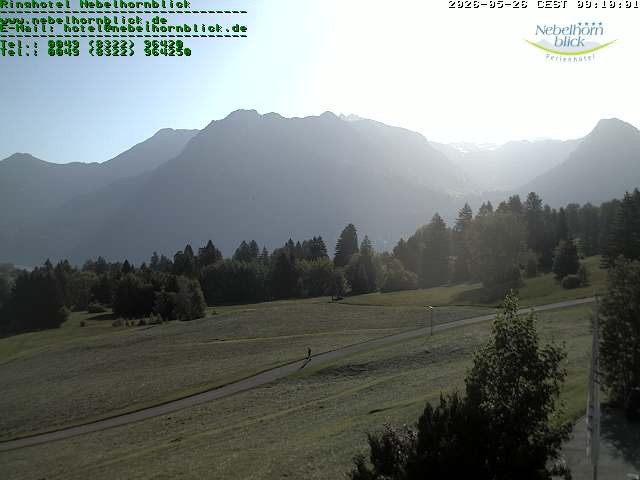 Archived image Webcam Hotel Nebelhornblick