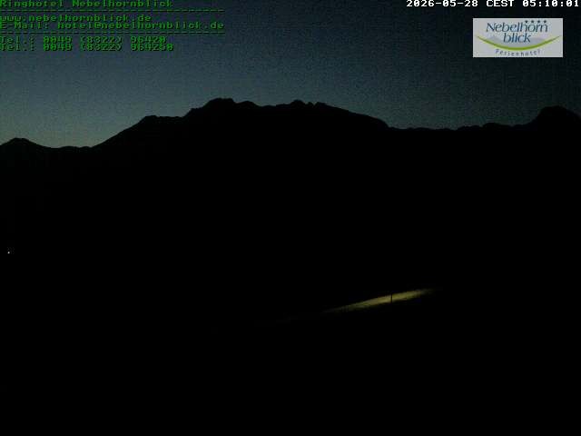 Archived image Webcam Hotel Nebelhornblick