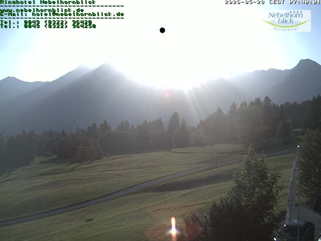 Archived image Webcam Hotel Nebelhornblick