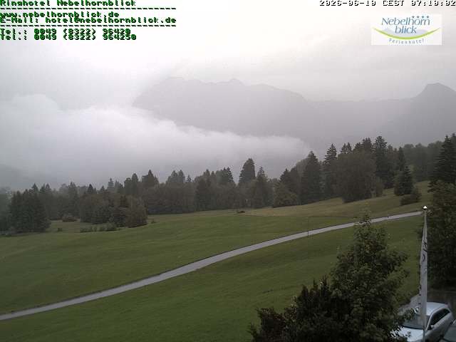 Archived image Webcam Hotel Nebelhornblick