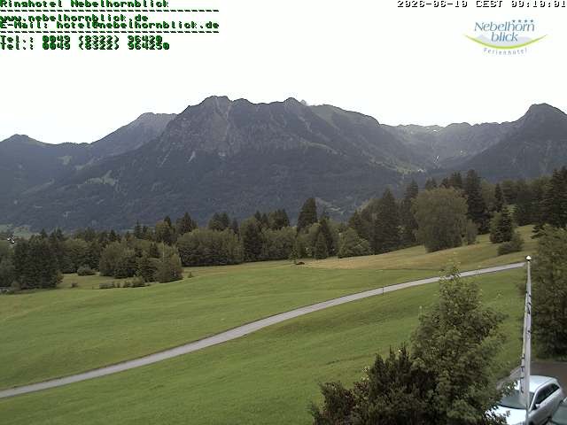 Archived image Webcam Hotel Nebelhornblick