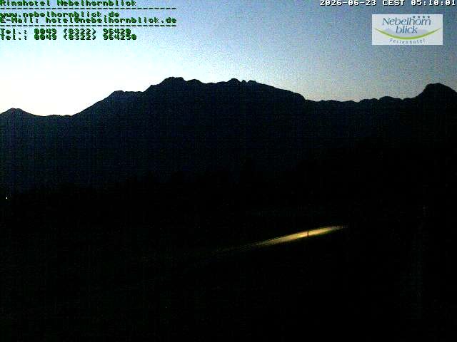 Archived image Webcam Hotel Nebelhornblick