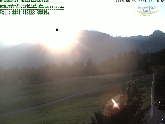 Archived image Webcam Hotel Nebelhornblick