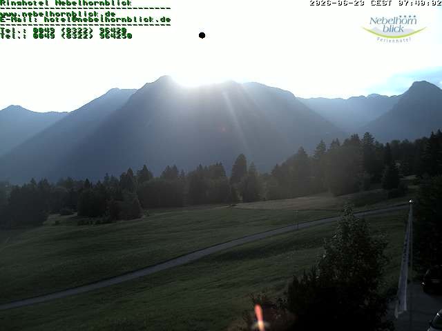 Archived image Webcam Hotel Nebelhornblick