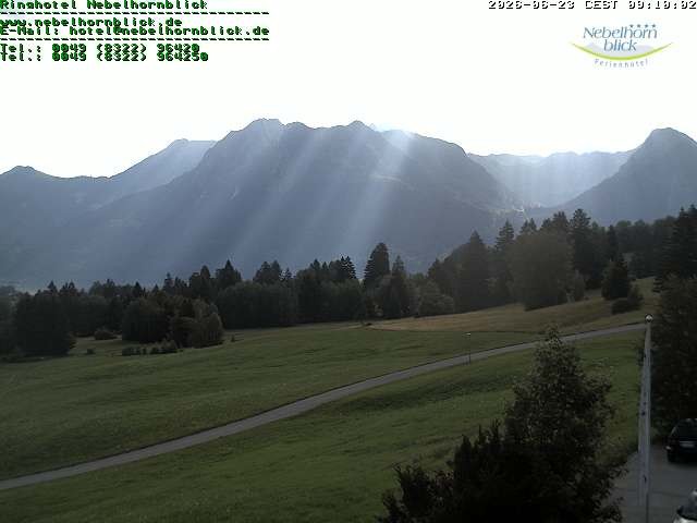 Archived image Webcam Hotel Nebelhornblick