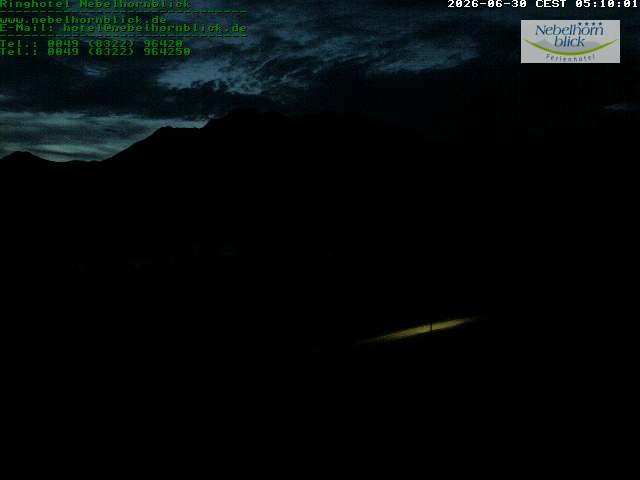 Archiv Foto Webcam Nebelhornblick