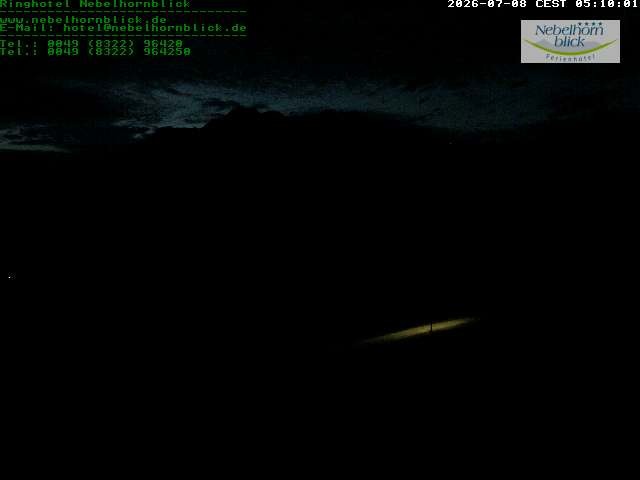 Archived image Webcam Hotel Nebelhornblick