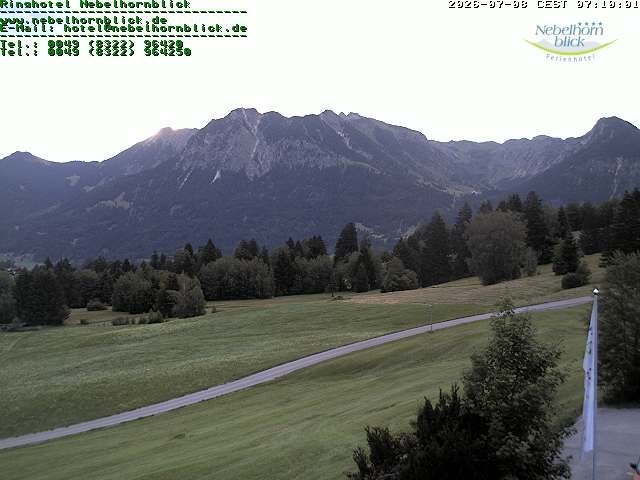 Archived image Webcam Hotel Nebelhornblick