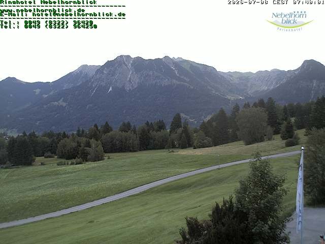 Archived image Webcam Hotel Nebelhornblick
