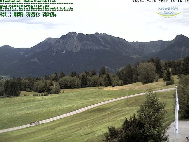 Archived image Webcam Hotel Nebelhornblick