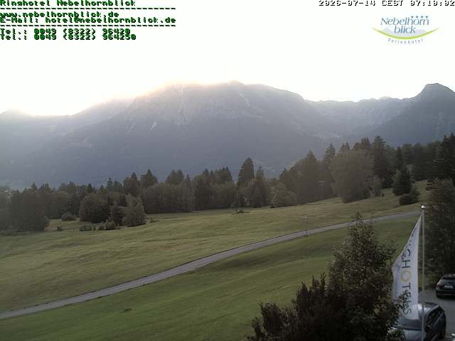 Archived image Webcam Hotel Nebelhornblick