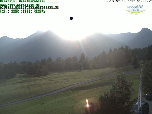 Archived image Webcam Hotel Nebelhornblick