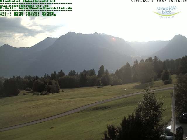 Archived image Webcam Hotel Nebelhornblick