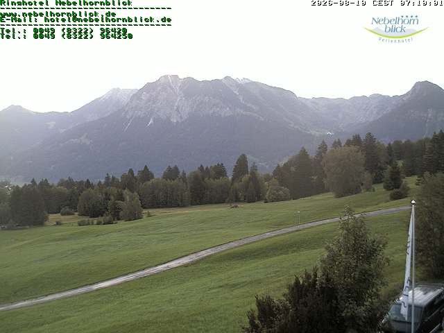 Archived image Webcam Hotel Nebelhornblick