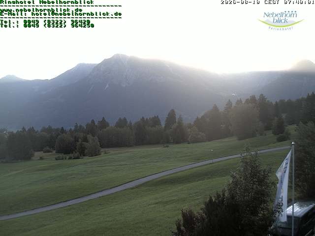Archived image Webcam Hotel Nebelhornblick