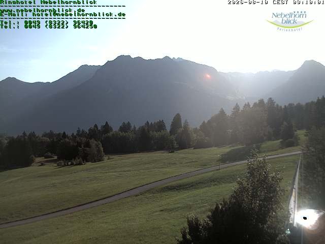 Archived image Webcam Hotel Nebelhornblick