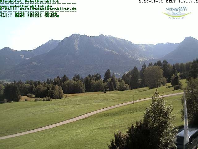 Archived image Webcam Hotel Nebelhornblick