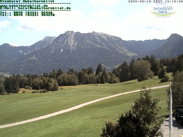 Archived image Webcam Hotel Nebelhornblick