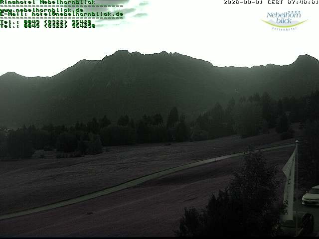 Archived image Webcam Hotel Nebelhornblick