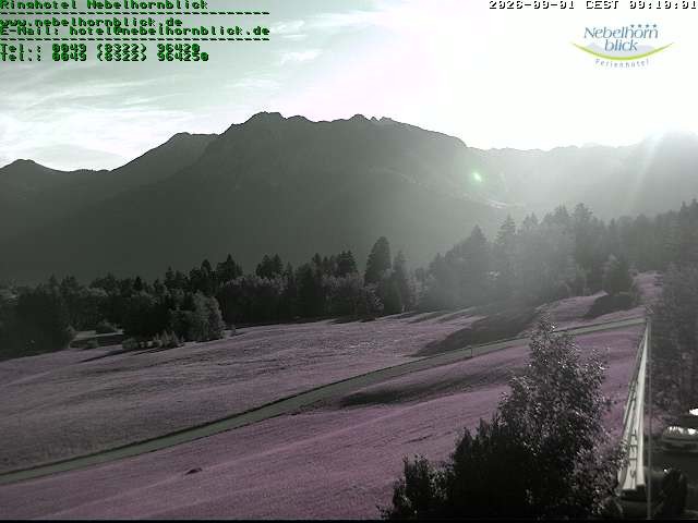 Archived image Webcam Hotel Nebelhornblick