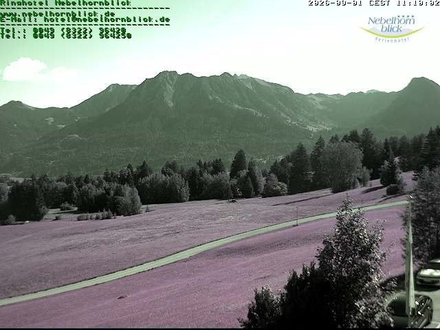 Archived image Webcam Hotel Nebelhornblick