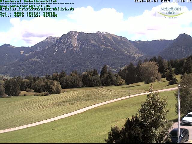 Archived image Webcam Hotel Nebelhornblick