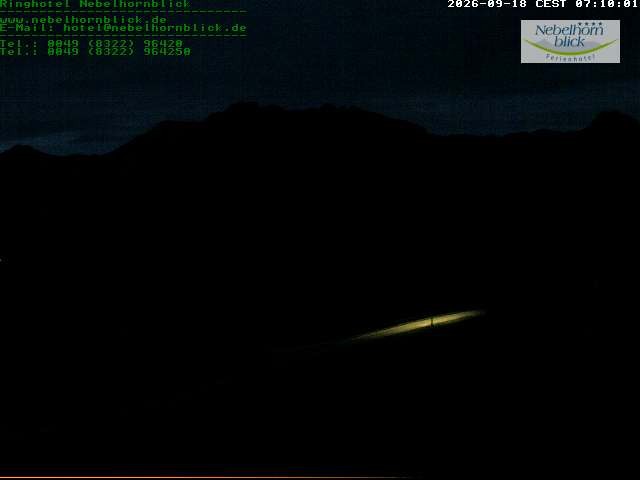 Archived image Webcam Hotel Nebelhornblick