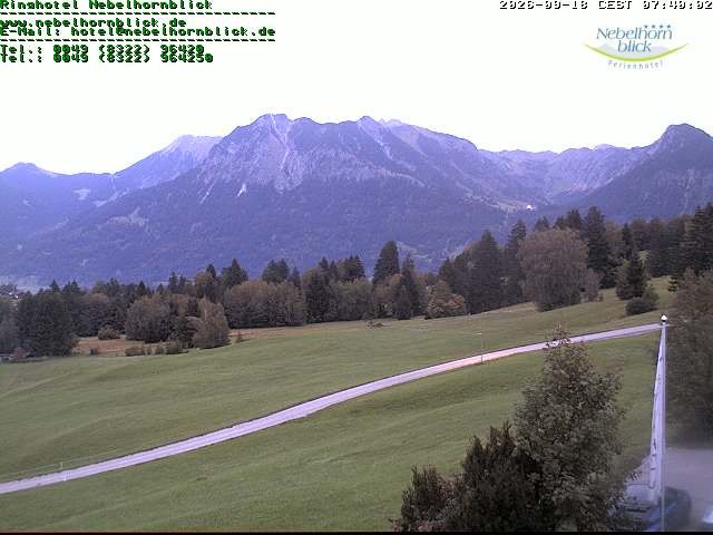 Archived image Webcam Hotel Nebelhornblick