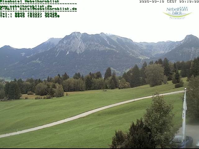 Archived image Webcam Hotel Nebelhornblick