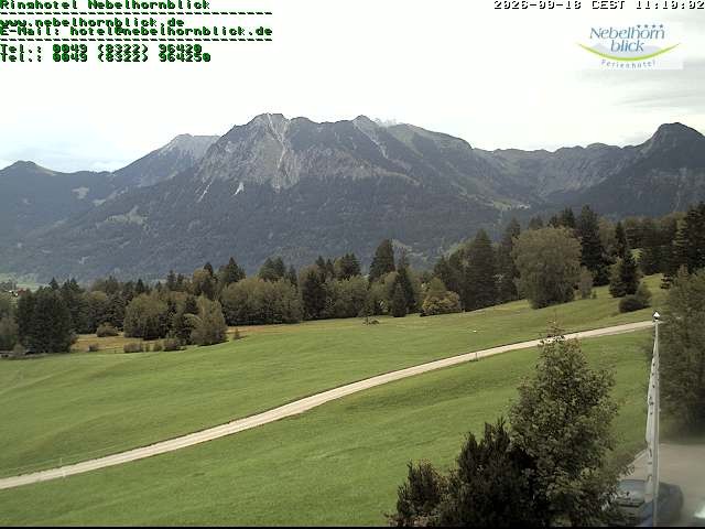 Archived image Webcam Hotel Nebelhornblick